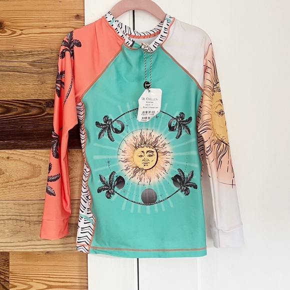 Brazilian Designer De Chelles Kids Solei Rashguard NWT - Picture 2 of 4